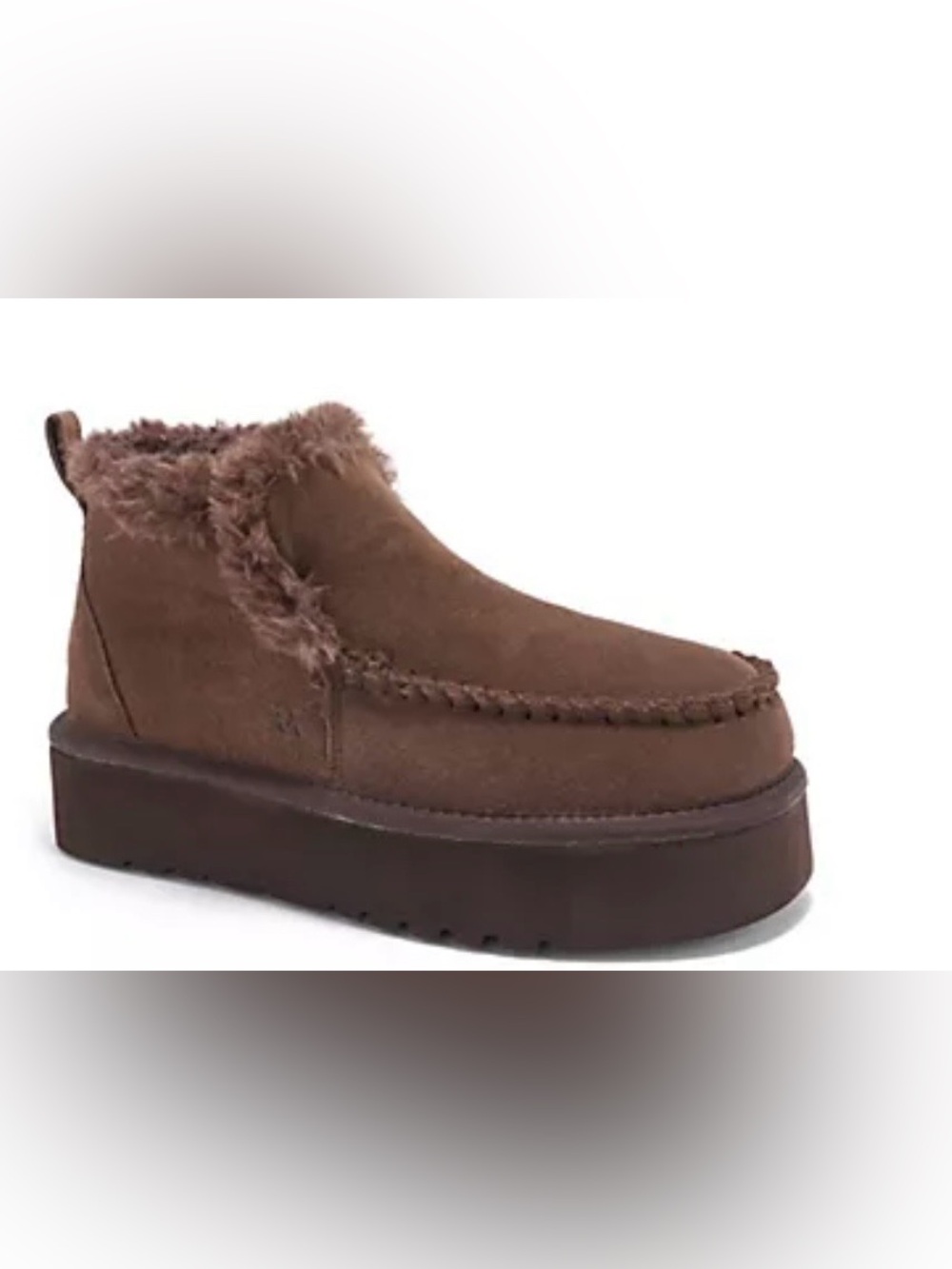 NWT Mikos Brown Suede Platform